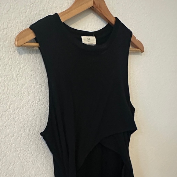 NWOT ANTHROPOLOGIE SZ S T.La Elegant Black Cutout mini Dress - Picture 5 of 6